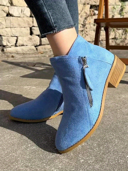 Women Arch Support Warm Suede Leather Winter Snow Ankle Boots