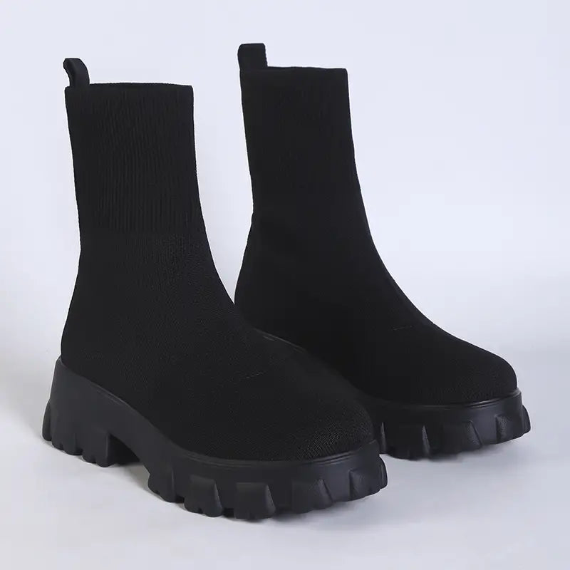 Women's Winter Boots Super Warm Comfortable Stylish Slip On Platform Mid-Calf Shoes - Smiths Picks - Winter Boots & Accessories