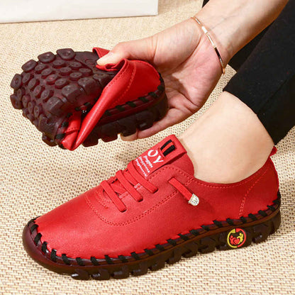 Genuine Handmade Leather Women Loafer Slip On Ankle Winter Walking Sneaker For Women - Smiths Picks - Winter Boots & Accessories