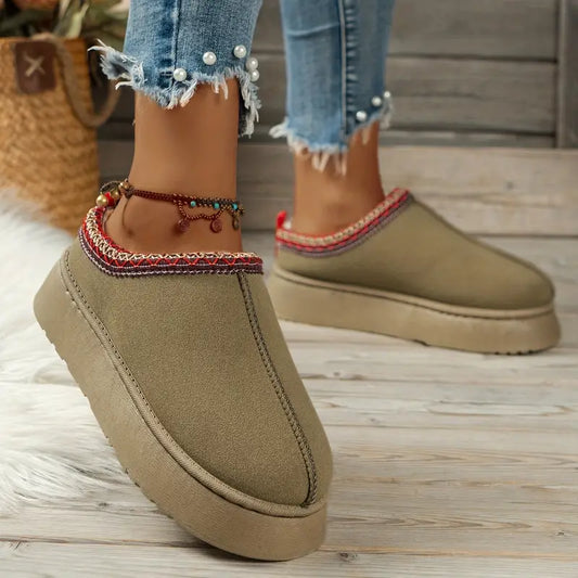 Women's Padded Platform Super Warm Light Weight Plush Lined Cozy Winter Shoes - Smiths Picks - Winter Boots & Accessories