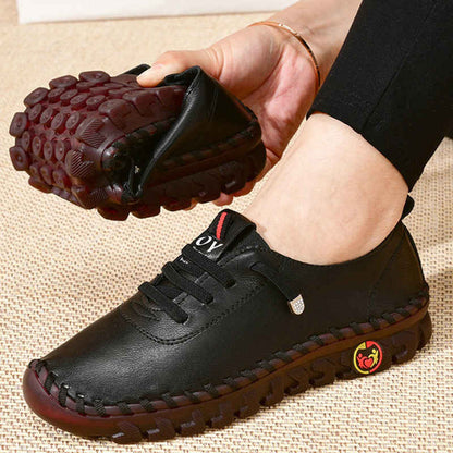 Genuine Handmade Leather Women Loafer Slip On Ankle Winter Walking Sneaker For Women - Smiths Picks - Winter Boots & Accessories