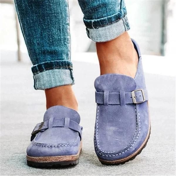 Winter Women Walking Slip-On Shoes Suede Leather Orthopedic Posture Arch-Support Design - Smiths Picks - Orthopedic Shoes & Sandals