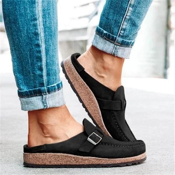 Winter Women Walking Slip-On Shoes Suede Leather Orthopedic Posture Arch-Support Design - Smiths Picks - Orthopedic Shoes & Sandals
