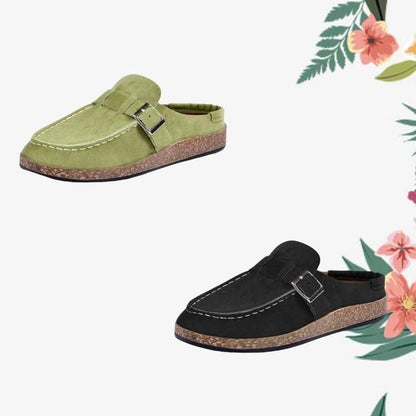 Clogs Suede Leather Slip-On Platform Summer Women Girl Cute Closed Toe Sandals Black Green Orange Khaki Chancla Slippers Design - Smiths Picks - Orthopedic Shoes & Sandals