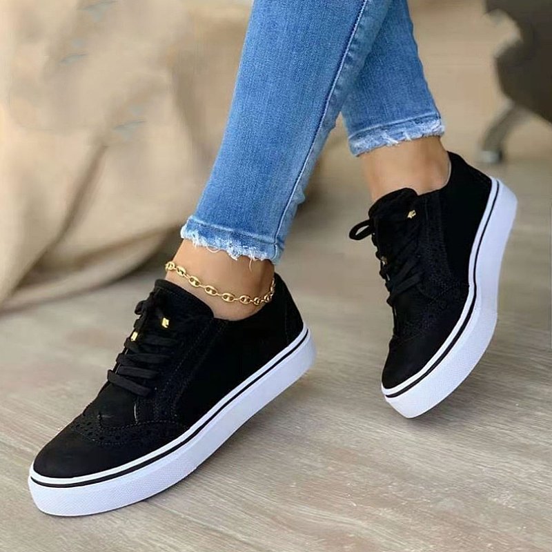 Leisure Orthopedic Shoes Women Low Heel Arch Support Walking Sneakers Retro