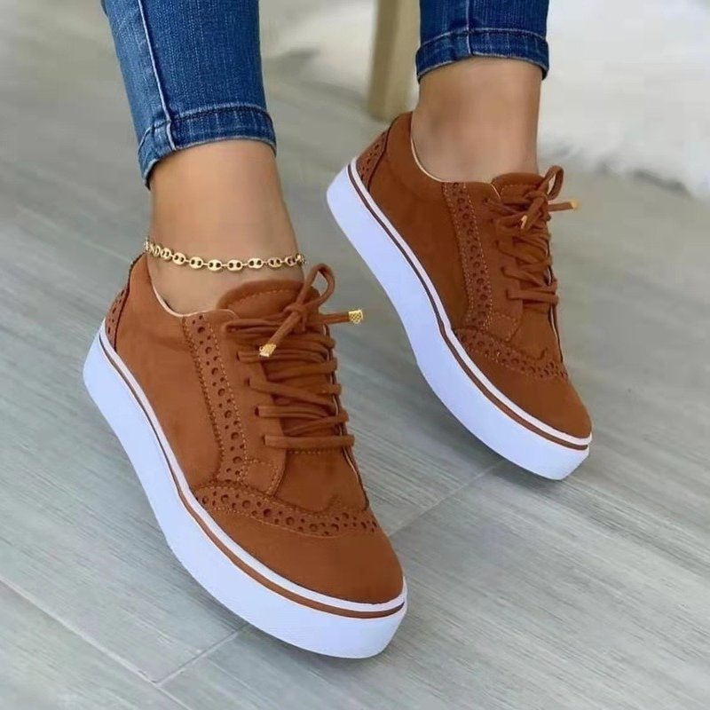 Leisure Orthopedic Shoes Women Low Heel Arch Support Walking Sneakers Retro
