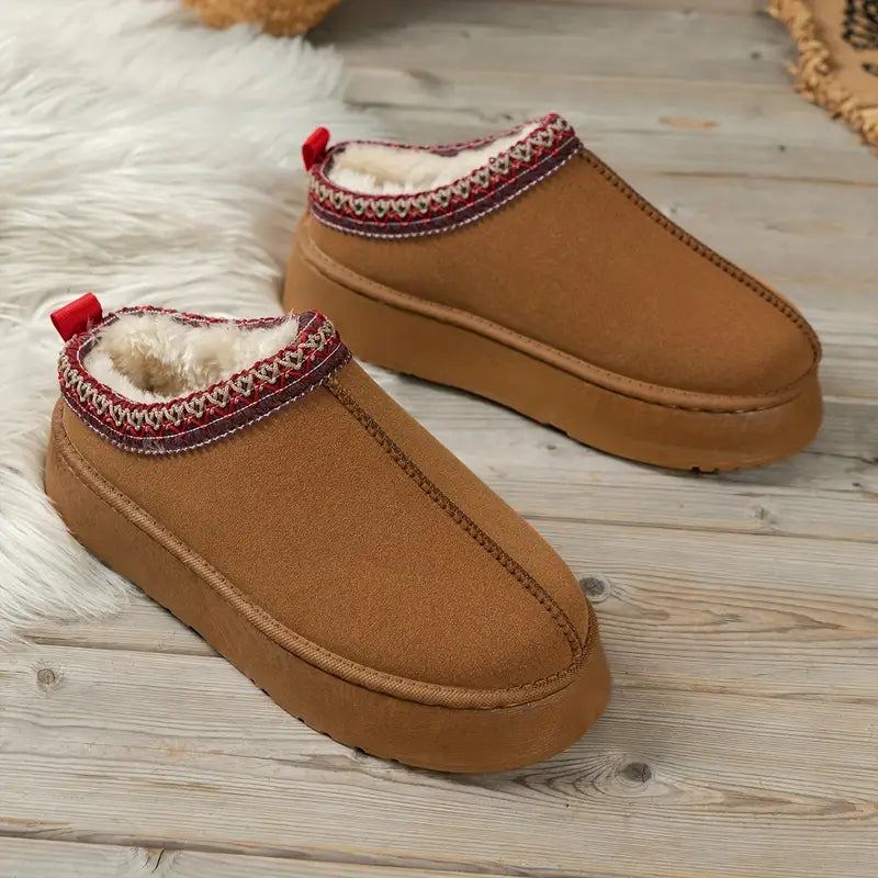 Women's Padded Platform Super Warm Light Weight Plush Lined Cozy Winter Shoes - Smiths Picks - Winter Boots & Accessories