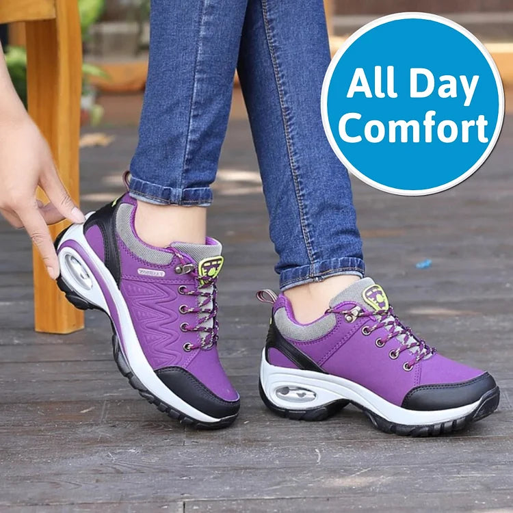 Women's Air Cushion Walking Shoes Waterproof Non Slip Height Increasing Sports Shoes