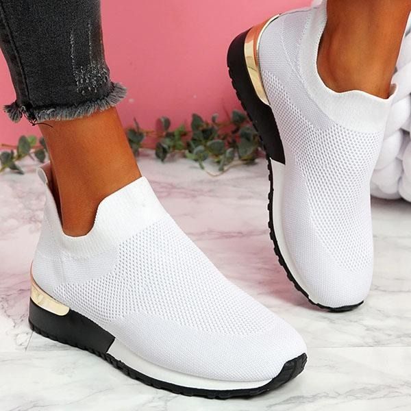 Winter Women's Athletic Flyknit Fabric Slip-On Arch Support Air Cushion Orthopedic Sneakers - Smiths Picks - Winter Boots & Accessories