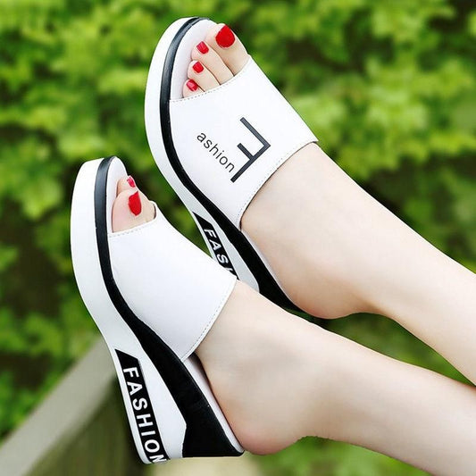 Brielle Summer Outdoor Women Slip-On Shoes Flat Peep Toe Breathable Soft Platform Leather Sandals - Smiths Picks - Orthopedic Shoes & Sandals