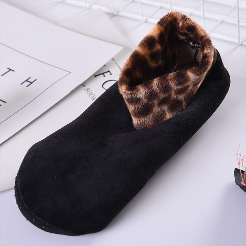 Indoor Non-slip Thermal Slipper Socks Women Leopard Floor Socks Fuzzy Slipper Socks For Men Women - Smiths Picks - Winter Boots & Accessories