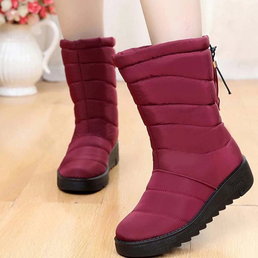 Women Mid-Calf Winter Snow Anti-Slip Fur Lined Orthotic Waterproof Boots - Smiths Picks - Winter Boots & Accessories