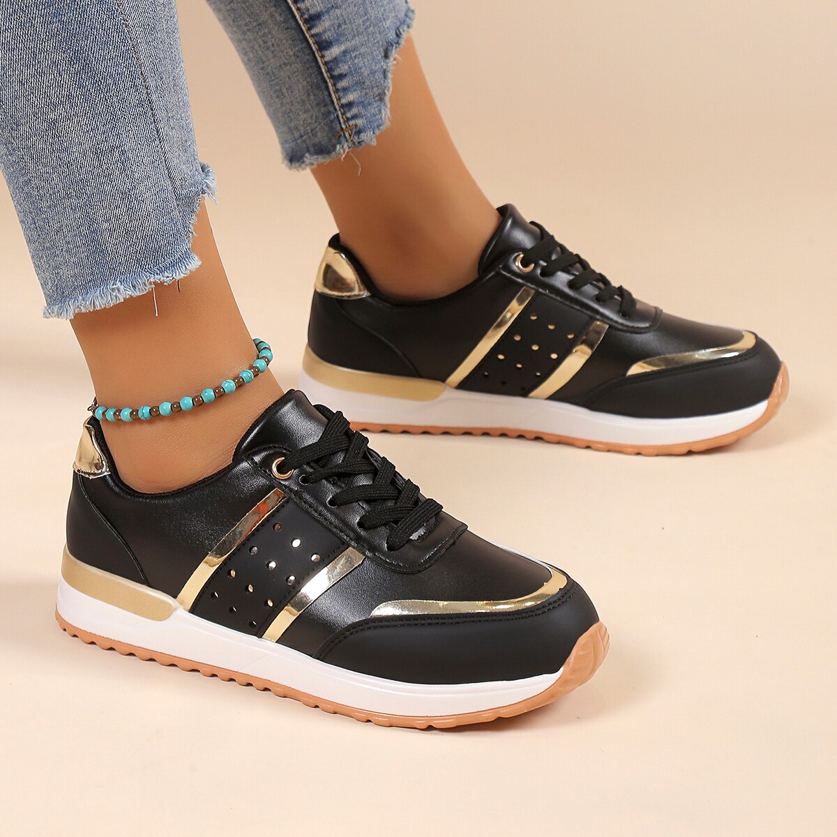 Women Leather Stylish Breathable Comfy Winter Orthopedic Platform Insulated Sneakers Shoes - Smiths Picks - Winter Boots & Accessories